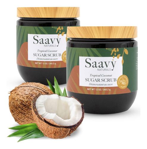 Saavy Naturals Exfoliante Corporal Sugar Scrub Coco Exotico 