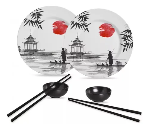 Kit Japanese Collection Com 6 Peças Em Cerâmica - Alleanza