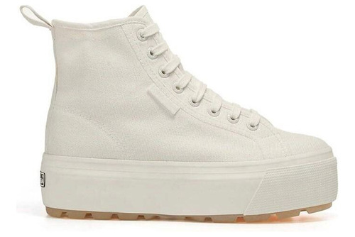 Zapatilla Mujer Superga Caña 2708hi Top Tank S2123dw White