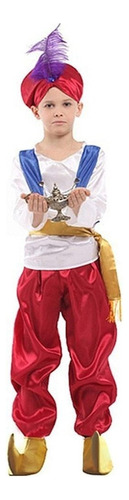 Aladdin Y La Lámpara Mágica Príncipe Traje Cosplay Para Niño