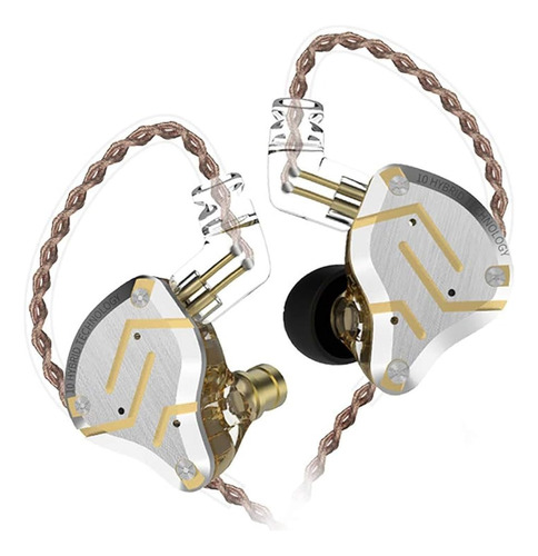 Audífonos In-ear Kz Zs10 Pro Glare Gold Sin Micrófono 
