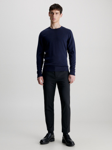 Sweater Merino Crew Neck Sweater Azul Calvin Klein