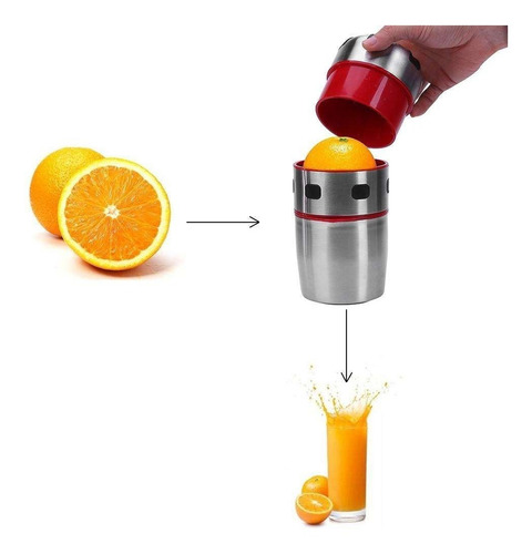 Exprimidor Extractor Naranja Cítricos Frutas Jugos Acero Ino