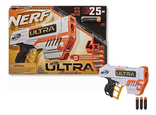 Nerf Lanzador Dardos De Larga Distancia Ultra Five 4 Dardos