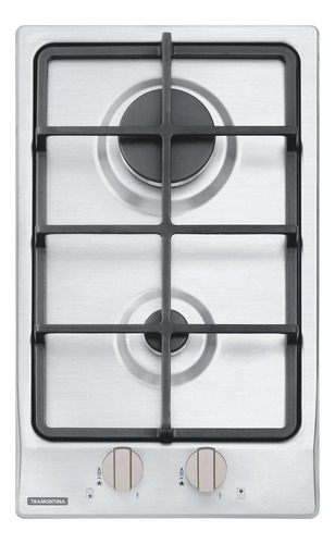 Fogão cooktop gás Tramontina Prime Dominó 2GX HE Safestop 30 prateado 127V/220V