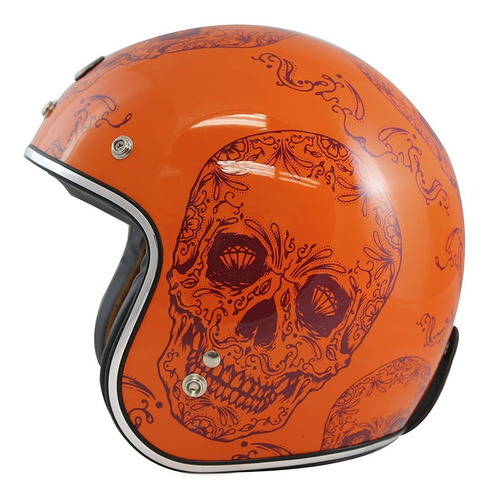 Torc T50 Route 66 Lucky 13 Open Face Helmet With Craneo G...