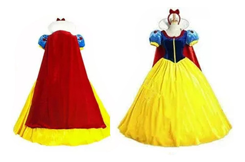 Snow White Princesa Traje Cosplay Mascarada De Mujere Adulto