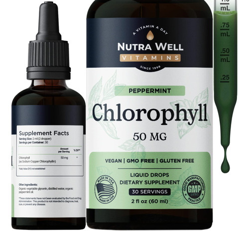 Nutra Well Vitamins Suplementos De Clorofila - 30 Porciones