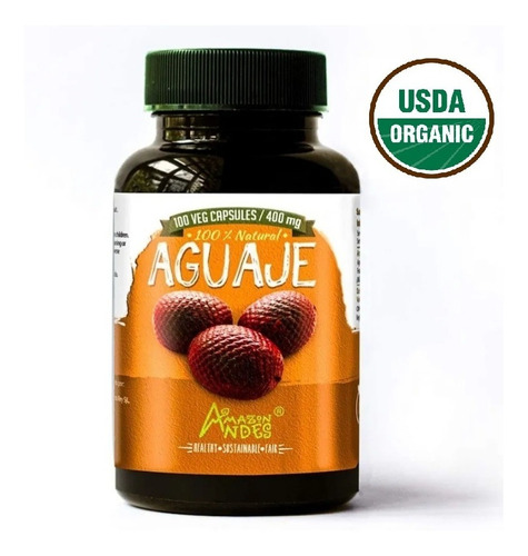 Aguaje Orgánico (original De Perú) 100 Cápsulas De 500 Mg