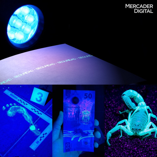 5 Pz Linterna Uv Lámpara Luz Led Negra Ultravioleta Billetes