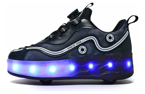 Patines Cuádruples Heelys Led Que Brillan En La Oscuridad Pa