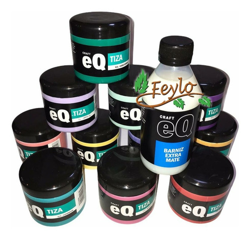 Pintura A La Tiza Eq X 10 Unidades + Barniz X 250cc