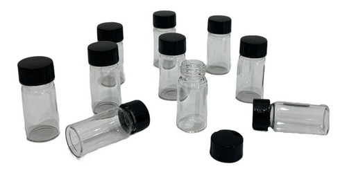 Vial De Vidrio Tapa De Plástico 20ml Paq C/10