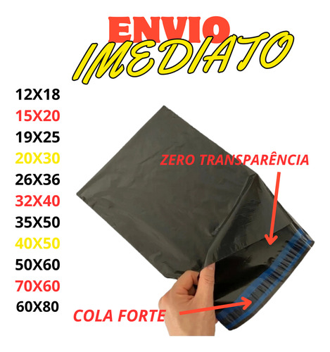 Kit Envelope Com Lacre Mil 32x40 Eco Reforçado Full Top Preto