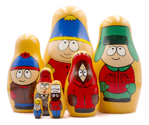 Aevvv South Park - Juego De 7 Muñecos Anidados, Figuras De.