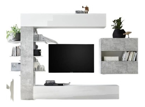 Imagen 1 de 4 de Mueble Tv Organizador Conjunto Soprano