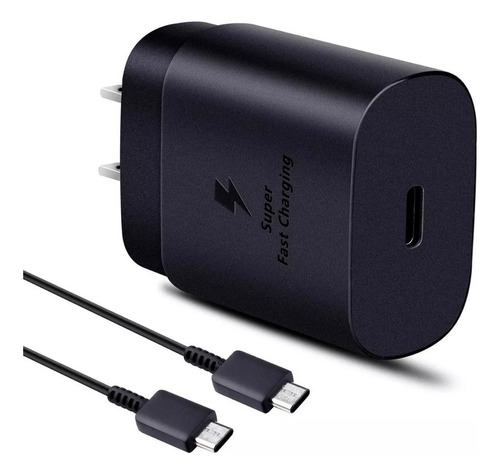 Cargador Samsung 25w Ultra Fast Type C Con Cable S23 S22 S21