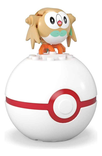 Mega Pokémon Juguete De Construcción Pokébola Rowlett 24 Pokebola Rowlet Serie 21