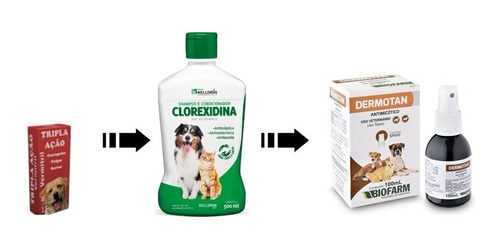 Kit Tratamento Dermatite Canina E Micose - Com Shampoo