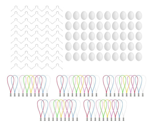 50x Suministros De Kit De Huevos De Pascua Sin Pintar Diy