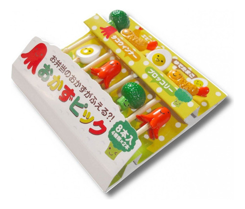 Cutezcute Bento 3d Alimentos Pick, 8-piece, Brocoli, Pulpo,