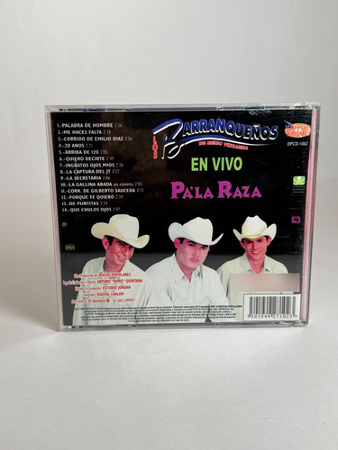 Disco Los Barranqueños De Memo Vizcarra Pa'la Raza En Vivo Estándar