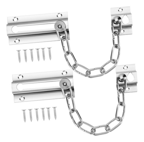 Cerradura De Puerta De Cadena, Paquete De 2, Fácil De