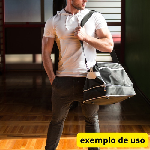 Bolsa Grande Esporte Academia Treino Lutas Compartimento Top Cor Azul-marinho