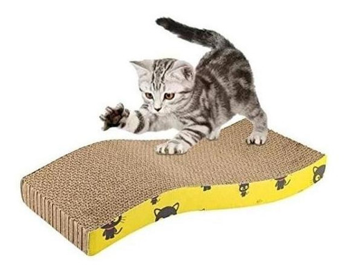 Rascador Para Gato Ondulado Carton Corrugado 48x11x4,7 Cm