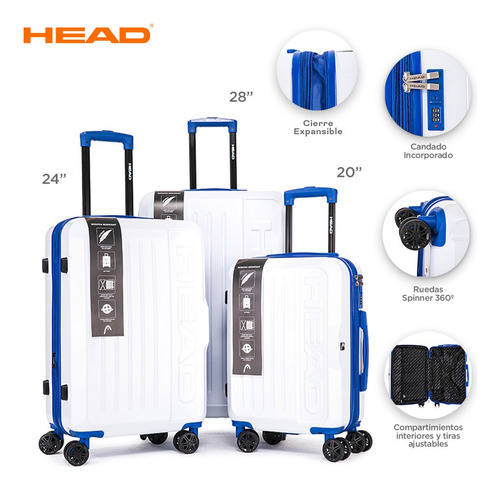 Valija Equipaje De Mano Carry On Cabina Rígida De Viaje Tsa