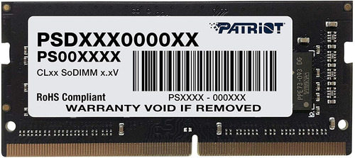 Memoria Ram Patriot Ddr4 8gb 2133mhz 260 Pin 1.2v Laptop