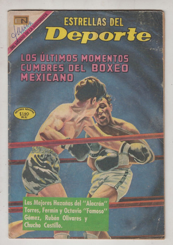 1969 Historieta Novaro Estrellas Del Deporte 63 Boxeo Mexico