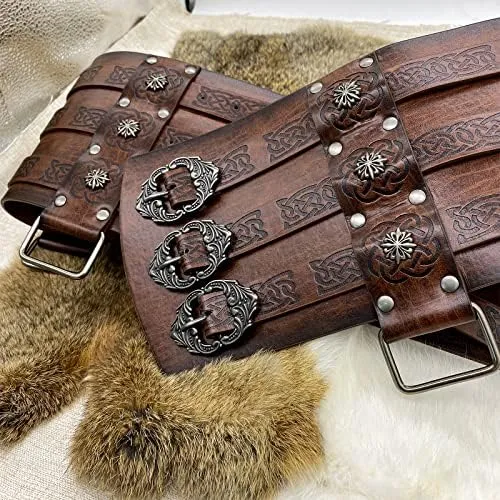 Cinturón Medieval Para Hombre Jaoyu, Cinturón De Cuero Vikin