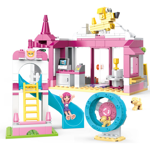 Bloques Para Armar Cogo Girls Pet Casa De Mascotas 244 Pzs