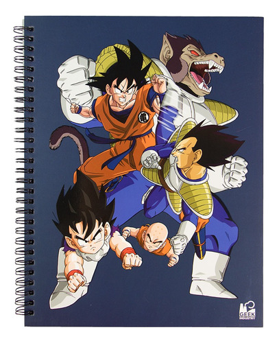 Libreta Cuaderno Prof Dragon Ball Z 100 Hojas Con Stickers Color Raya