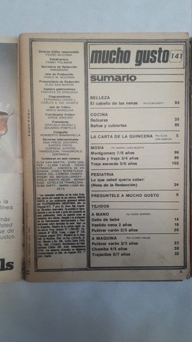 Lote Por Tres Revistas Antiguas ** Mucho Gusto ** Año 1976 (Usado)