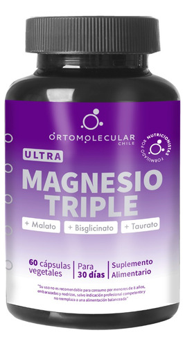 Ultra Magnesio Triple | Bisglicinato Taurato Malato | 60 C
