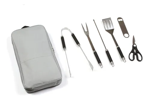 comprar Estuche Parrillero 6 Pz, Bbq, Carne Asada, Utensilios Asador