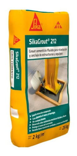 Sikagrout 212 Mortero Para Anclaje Estructural Hormigón 25kg