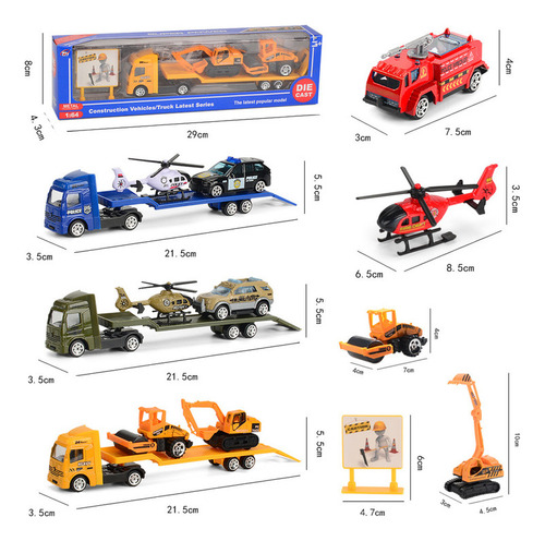 Mini Vehículo De Ingeniería De Aleación 1:64 Juguetes Para N
