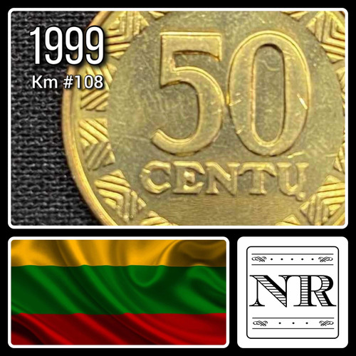 Lituania - 50 Centu - Año 1999 - Escudo - Km #108