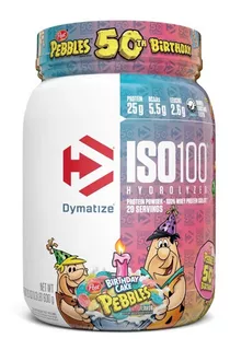 Iso 100 Whey Isolado Hidrolisado 1,4lbs Sabores-dymatize Sabor Brithday Cake