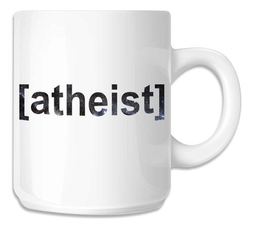 Atheist Brackets Taza De Café - [blanco][11 Oz.]