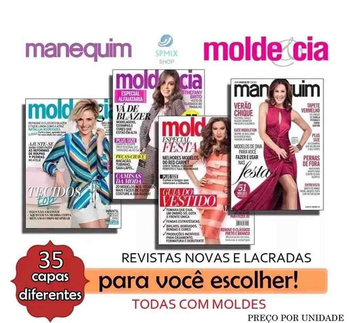 Revistas Moda Moldes Cia Manequim Roupa Corte E Costura Nova