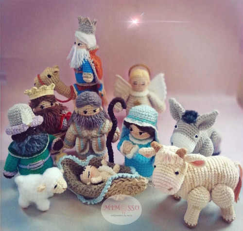 Nacimiento Navideño Tejido A Crochet Amigurumi 