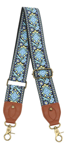 // Correa De Cámara De Estilo Étnico Azul, Tejida Retro,