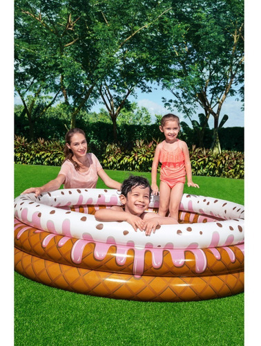 Imagen 6 de 10 de Pileta Inflable Bestway 51144 Helado Sundae 3 Aros 390 Lt