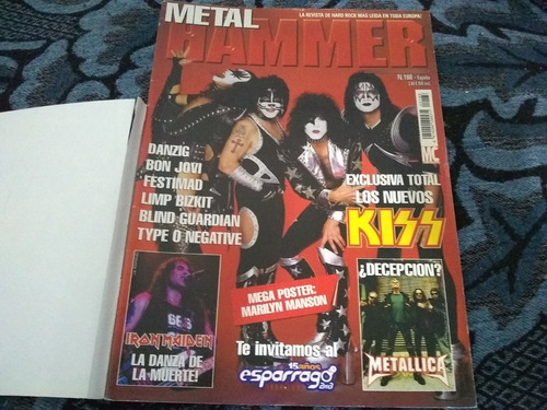 Metal Hammer Nº188-kiss,marylin Manson(revista)2003 Poster