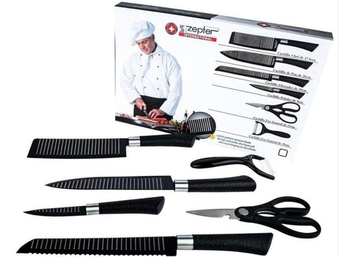 Set De Cuchillos Chef Zepter 6 Piezas Acero Inoxidable