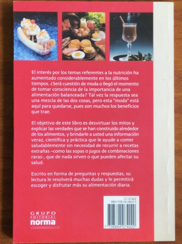 Mitos Y Realidades De Los Alimentos / Adriana Zuleta / Norma (Usado)